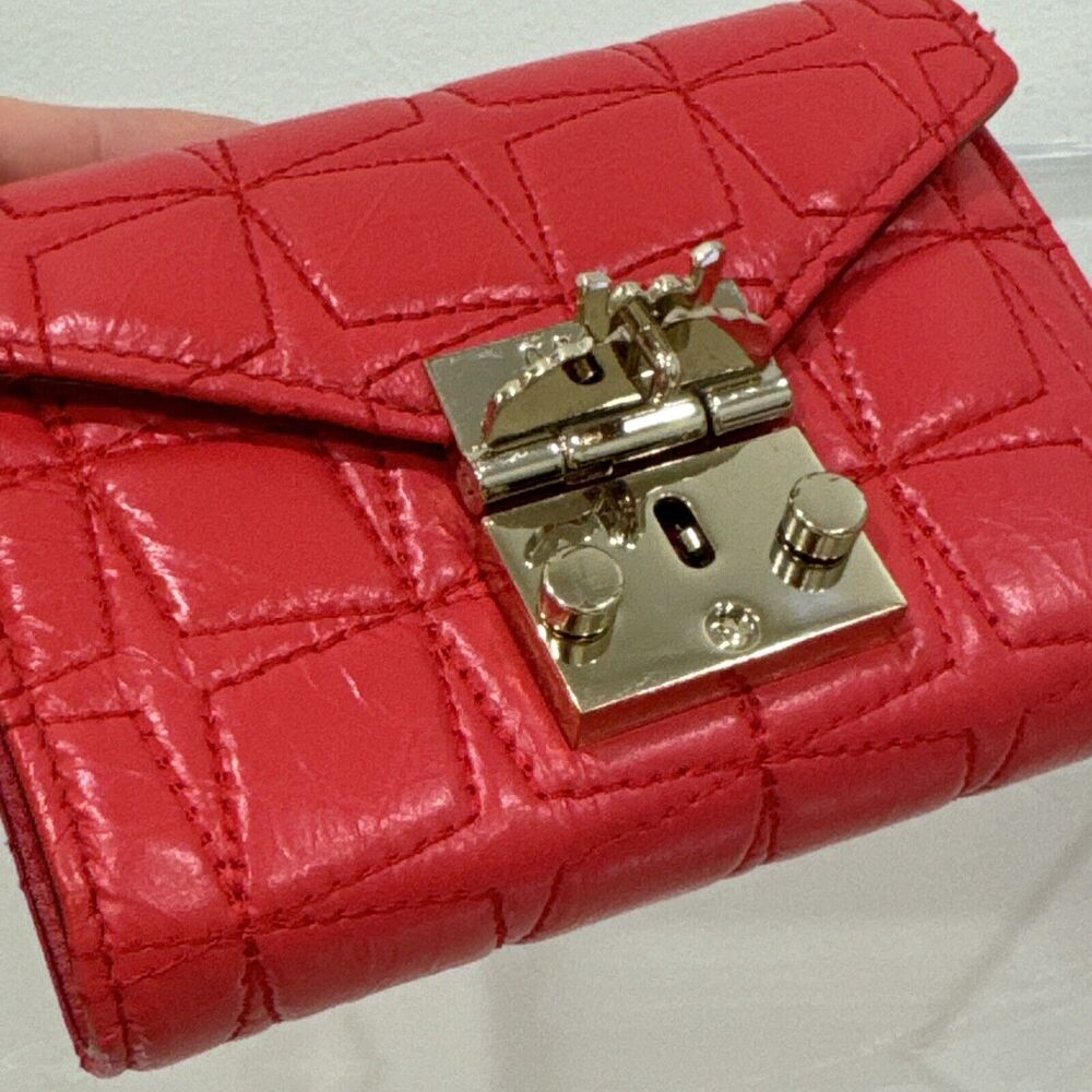 *Authentic* Mcm Small Tri Fold Wallet In Red W/Go… - image 7